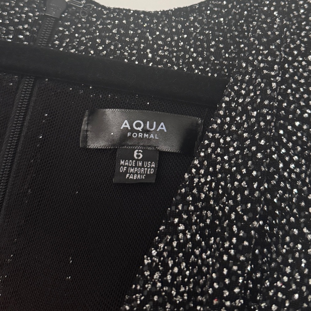 AQUA Metallic Faux Wrap Dress - 100% Exclusive - Picture 9 of 12